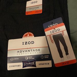 BNWT Black IZOD Pants. 34x32